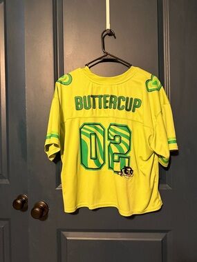Buttercup Powerpuff Womens Cropped Jersey